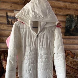 White Hooded Puffer Jacket